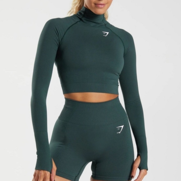 Gymshark Tops - NWT GYMSHARK VITAL SEAMLESS 2.0 HIGH NECK MIDI TOP